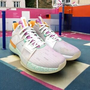Anta Shock The Game 4.0 Basketball Shoes Mens 13 White Multi Color Mid Top